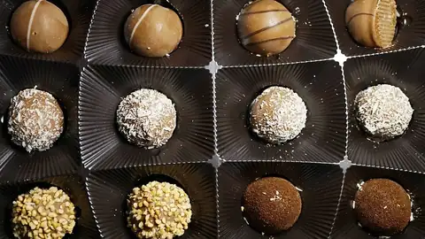 Box of chocolate truffles